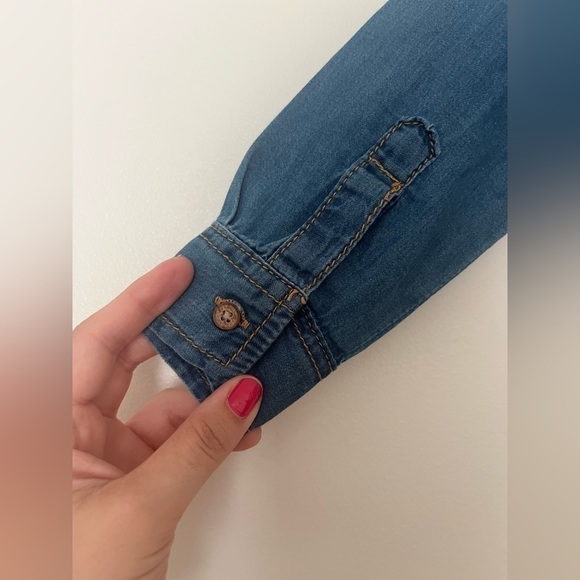 Sfera Denim shirt boys blue long sleeves cotton - Picture 9 of 13